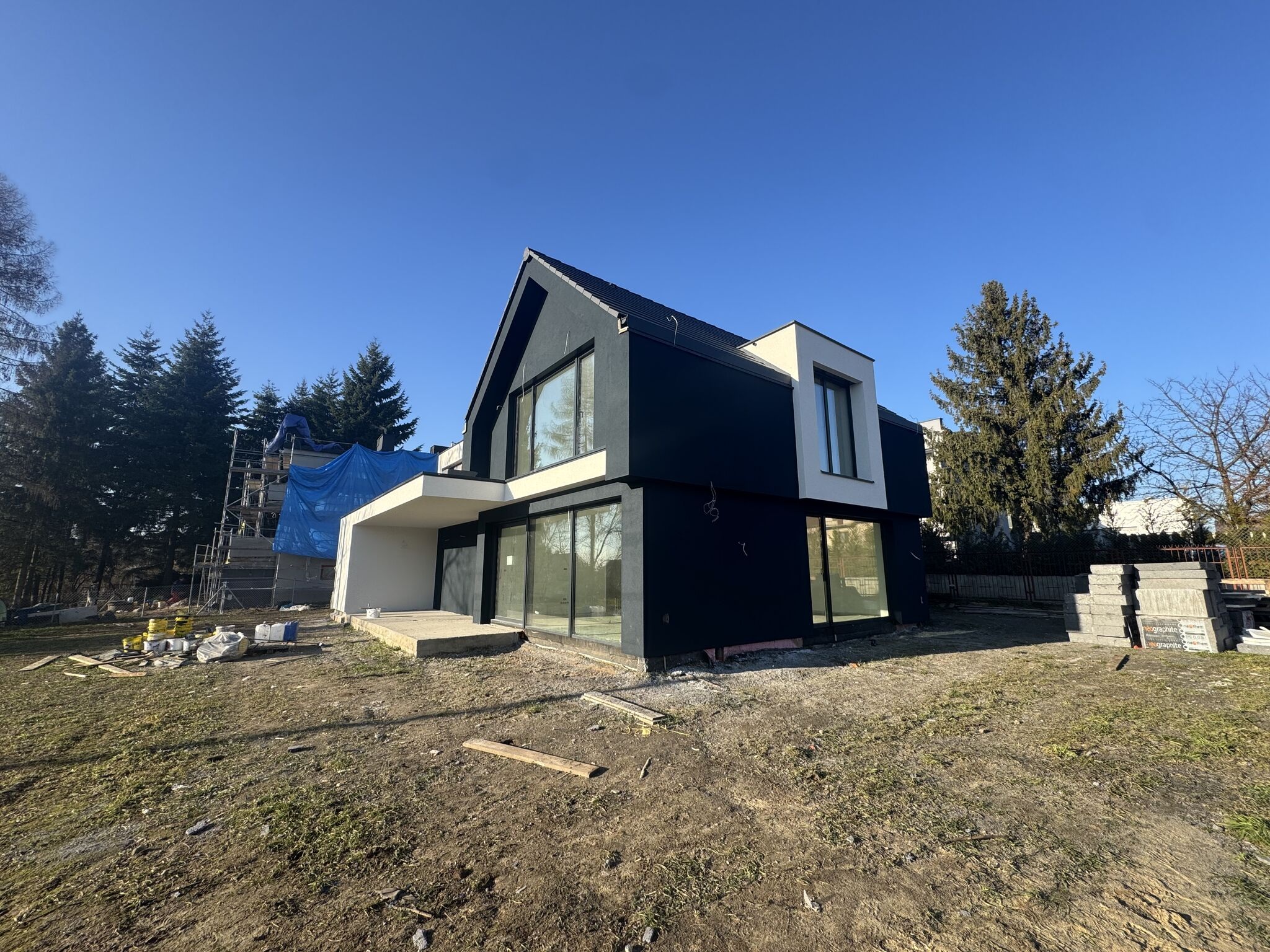 Dom z Ciemną Elewacją